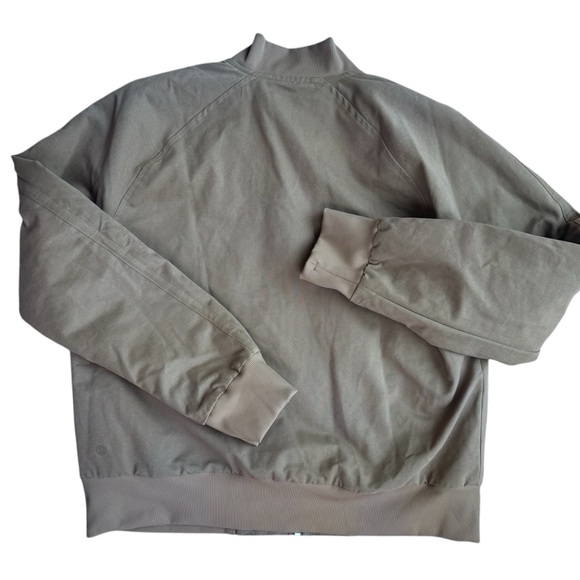 Lululemon Athletica Non-Stop Reversible Bomber Jacket In Raw Linen Size 12 - Picture 11 of 12